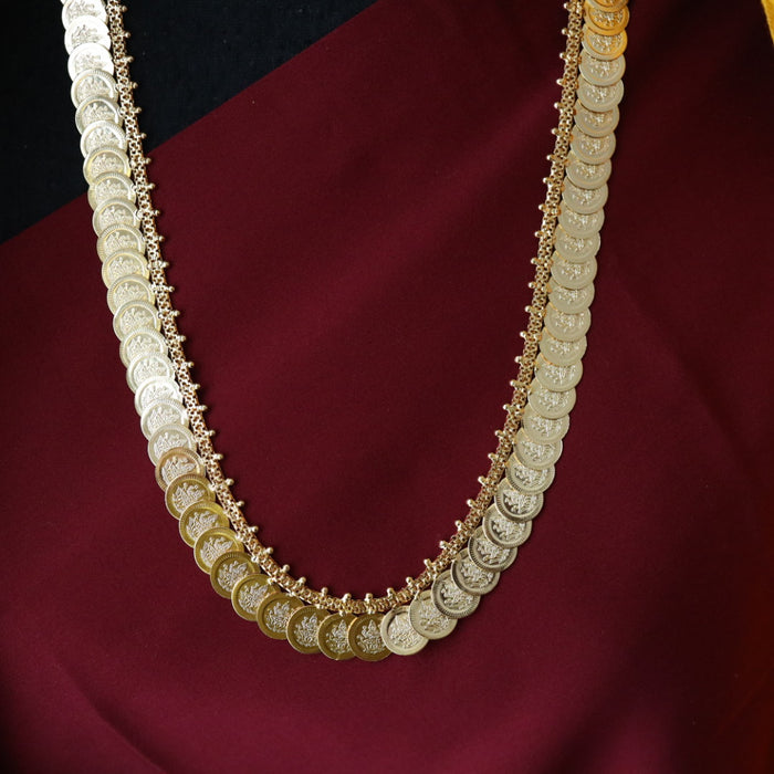 Heritage gold plated coin long necklace H9977