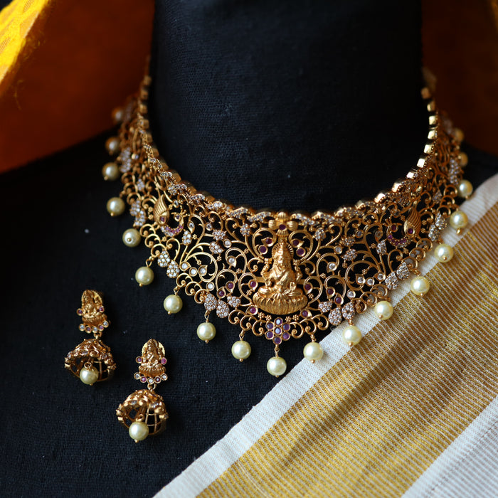 Antique choker necklace with earrings CCB309