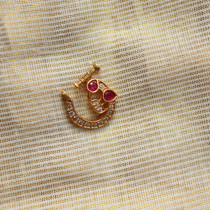 Heritage Multi stone gold plated nosering HN001