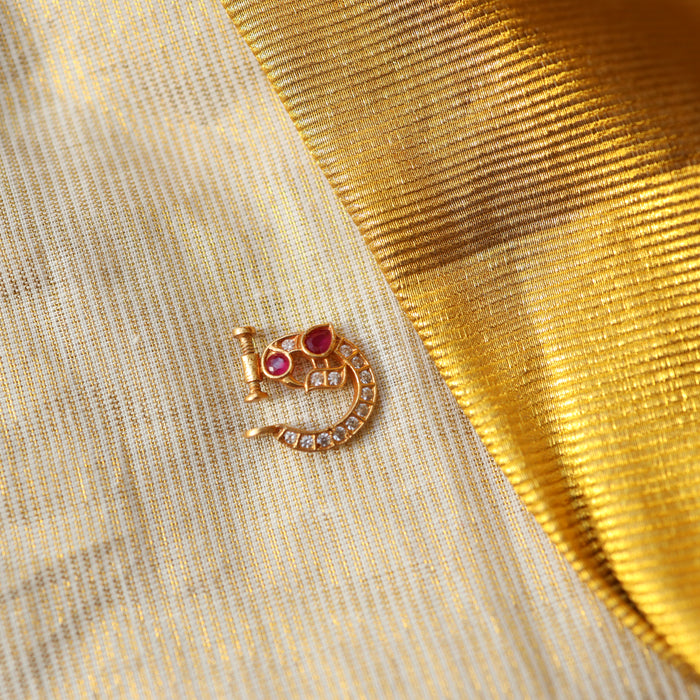 Heritage Multi stone gold plated nosering HN001