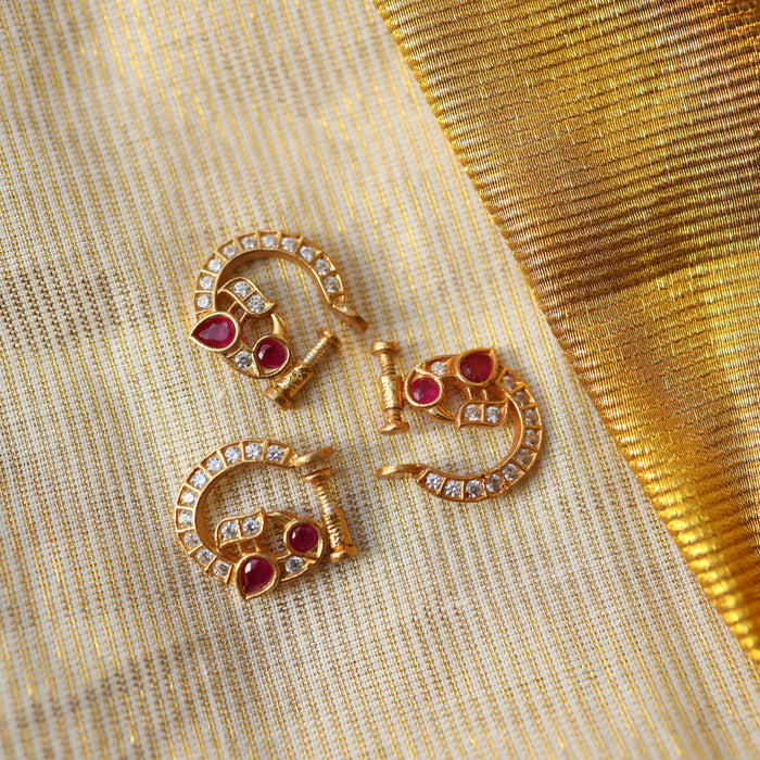 Heritage Multi stone gold plated nosering HN001
