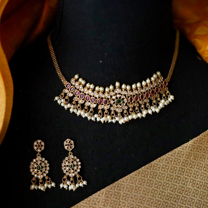 Antique shoker necklace and earrings 46632