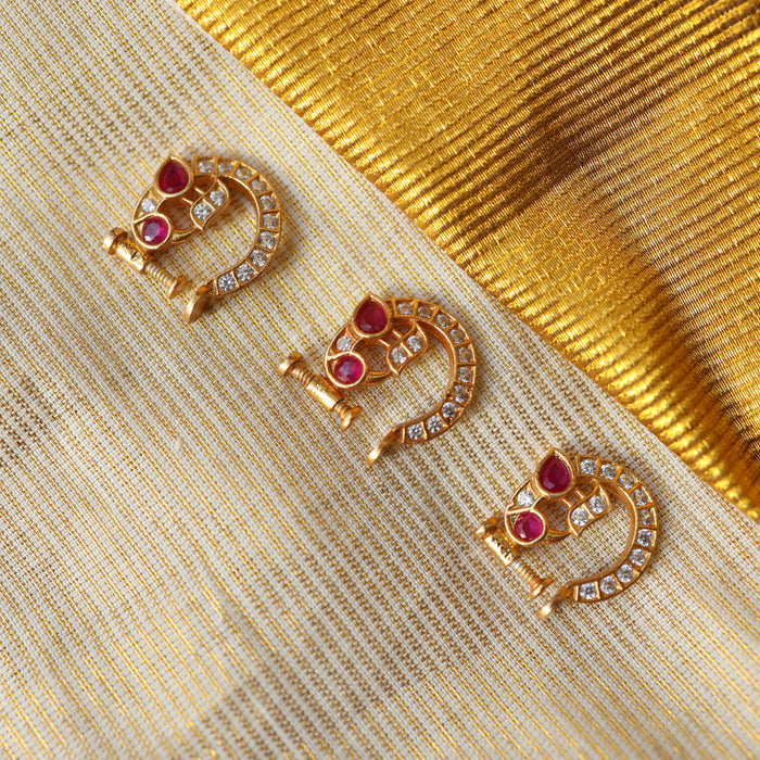 Heritage Multi stone gold plated nosering HN001