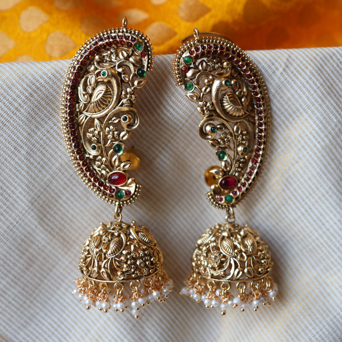 Antique temple jumka earrings AJ644