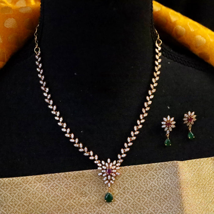 Antique simple short necklace with earrings SS10-137