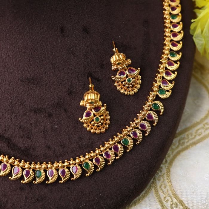 Antique long necklace with  earrings / waistchain LL03032