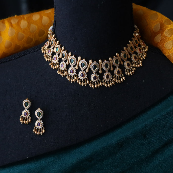 Antique choker necklace and earrings SS10-114