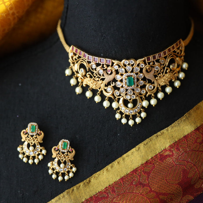 Antique choker necklace and earrings CCB123
