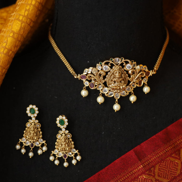 Antique choker necklace and earrings CCB146