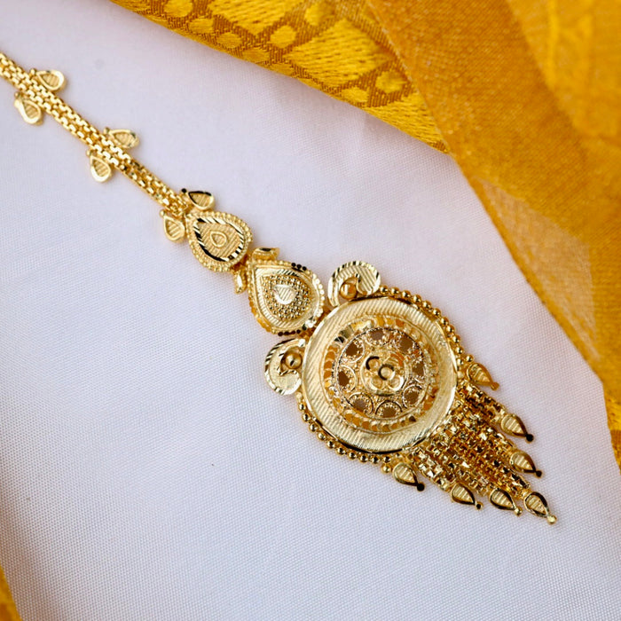 Heritage gold plated maang tikka 144796
