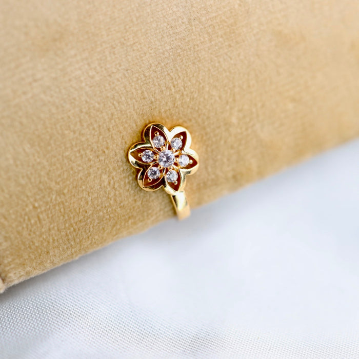 Heritage white stone traditional nose ring 1445873