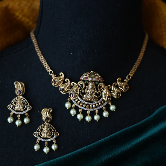Antique choker necklace and earrings CCB133