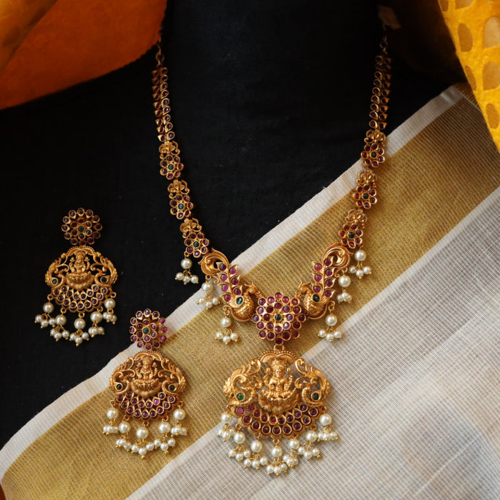 Antique temple short necklace with earrings RUB345