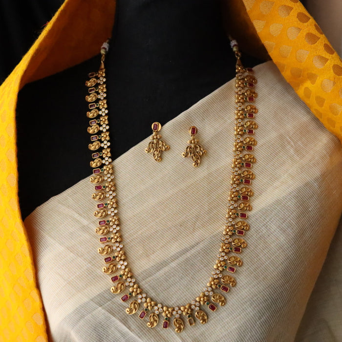 Antique long necklace with earrings LL03048
