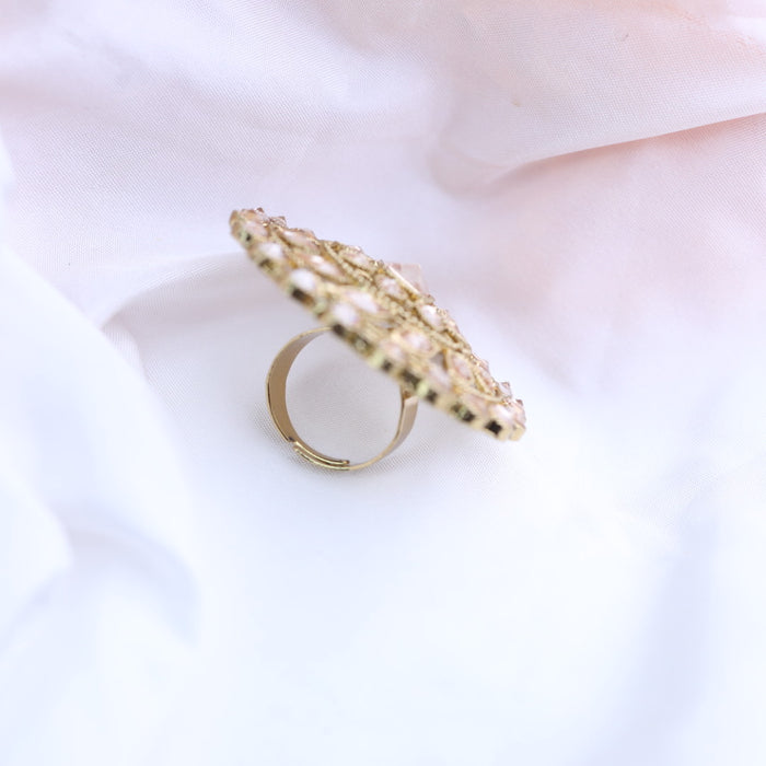 Trendy Antique stone adjustable ring - one size fits all 116554