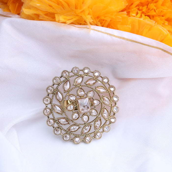 Trendy Antique stone adjustable ring - one size fits all 116554