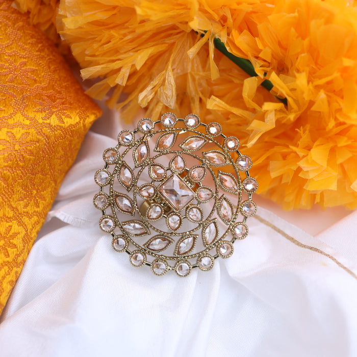 Trendy Antique stone adjustable ring - one size fits all 116554