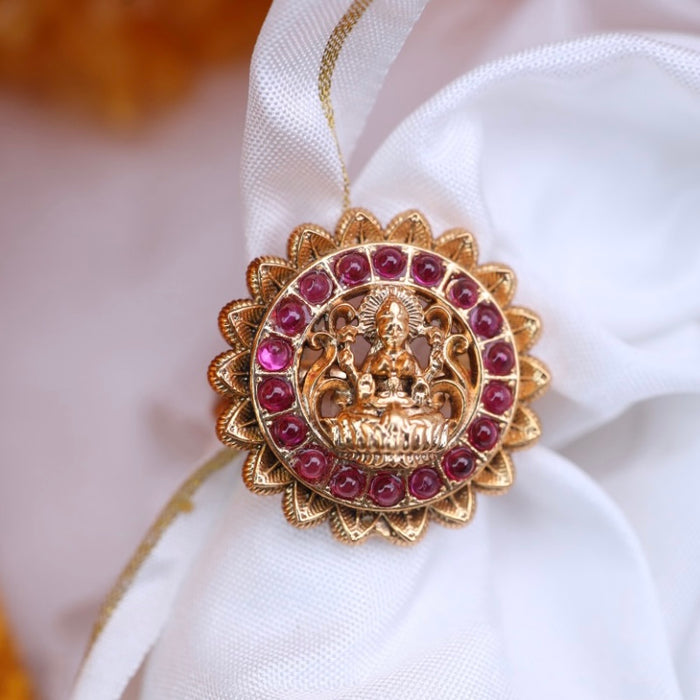 Antique ruby stone adjustable ring - one size fits all 116556