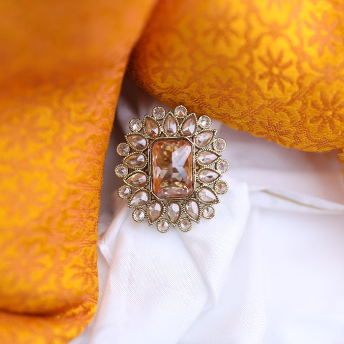Trendy Antique stone adjustable ring - one size fits all 116559