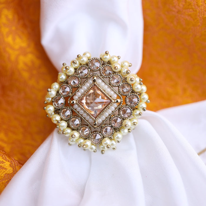 Trendy stone adjustable ring - one size fits all 116567