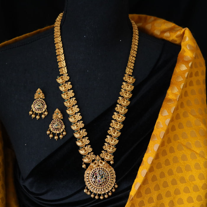 Antique long necklace and earrings LL01014