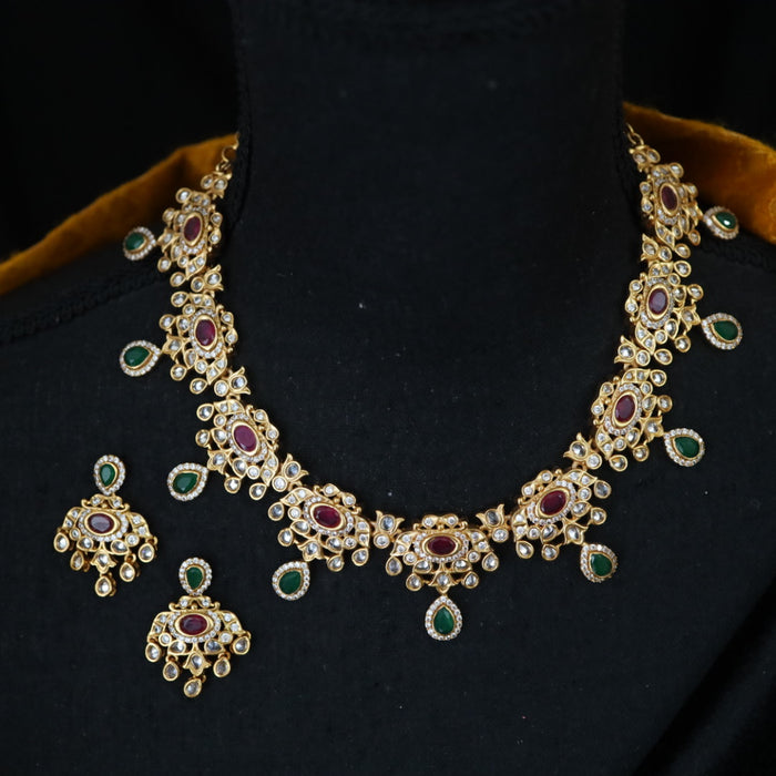 Antique short necklace and earrings SS11024