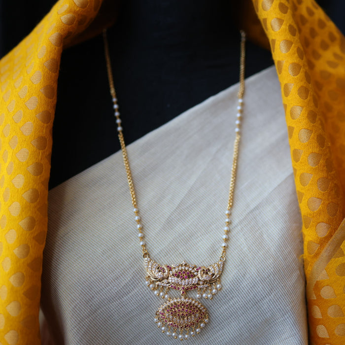Heritage gold plated padakam long chain HP7624