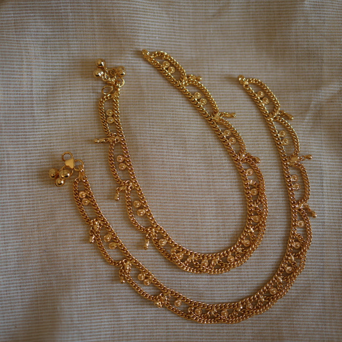 Heritage gold traditional anklet HAN315