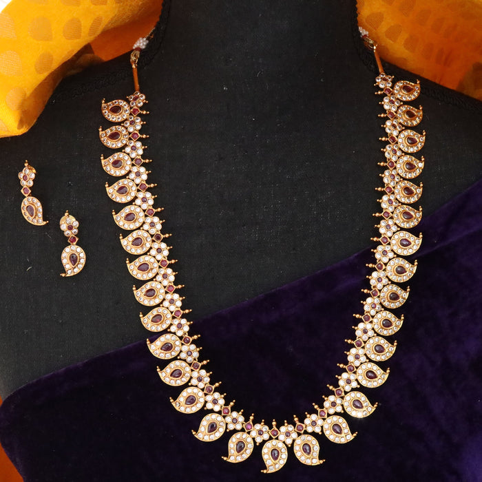 Antique long necklace and earring LL03007