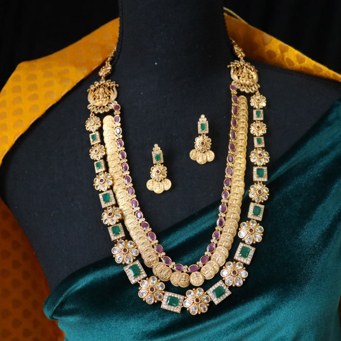Antique long necklace with earrings LL03016