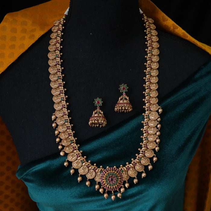 Antique traditional long necklace with earrings LL01028