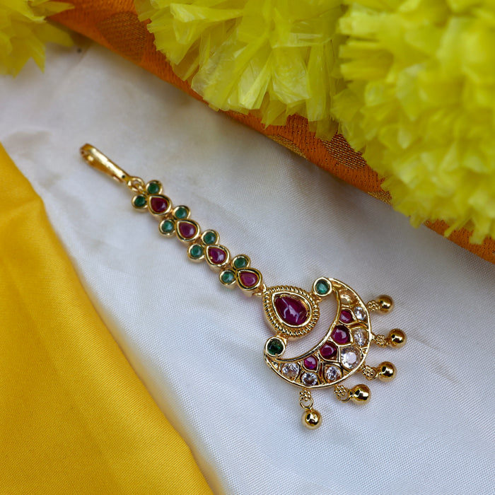 HERITAGE GOLD PLATED MAANG TIKKA 1311
