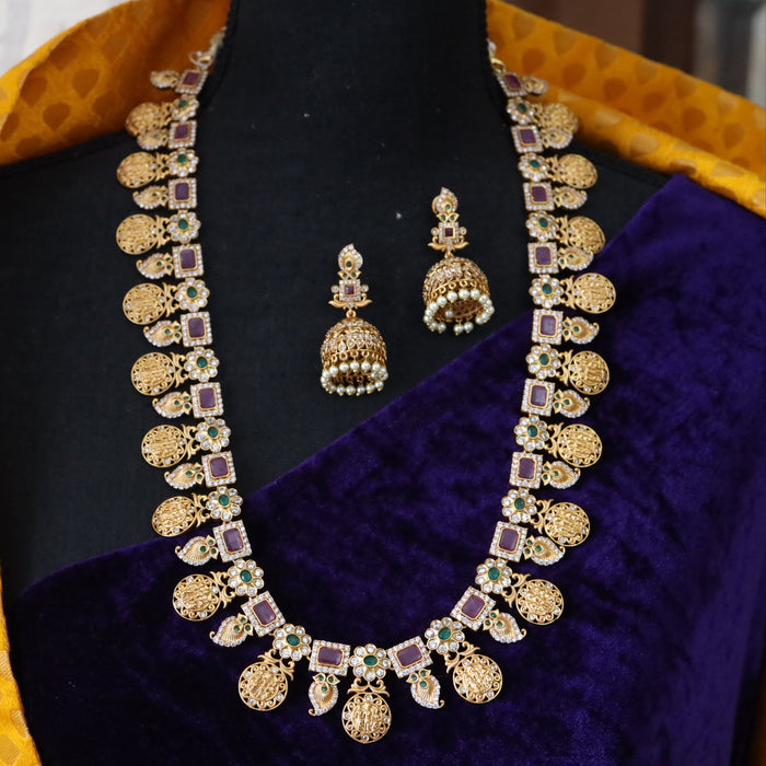 Antique long necklace and earrings LL03014