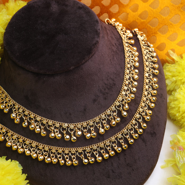 Heritage gold plated anklets HAN0015