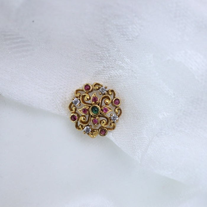 Ruby White stone nosepin 034