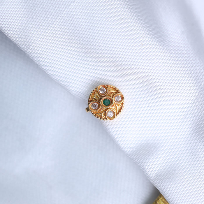 GOLD PLATED SILVER NOSE PIN 14446