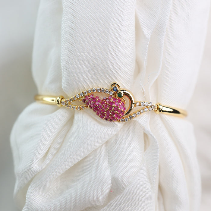 Gold plated simple bangle 045