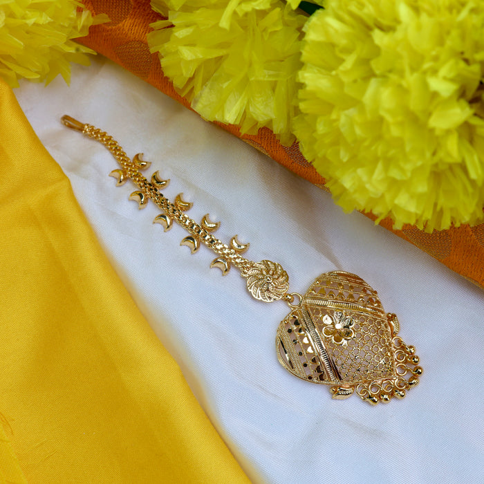 HERITAGE GOLD PLATED MAANG TIKKA 1310