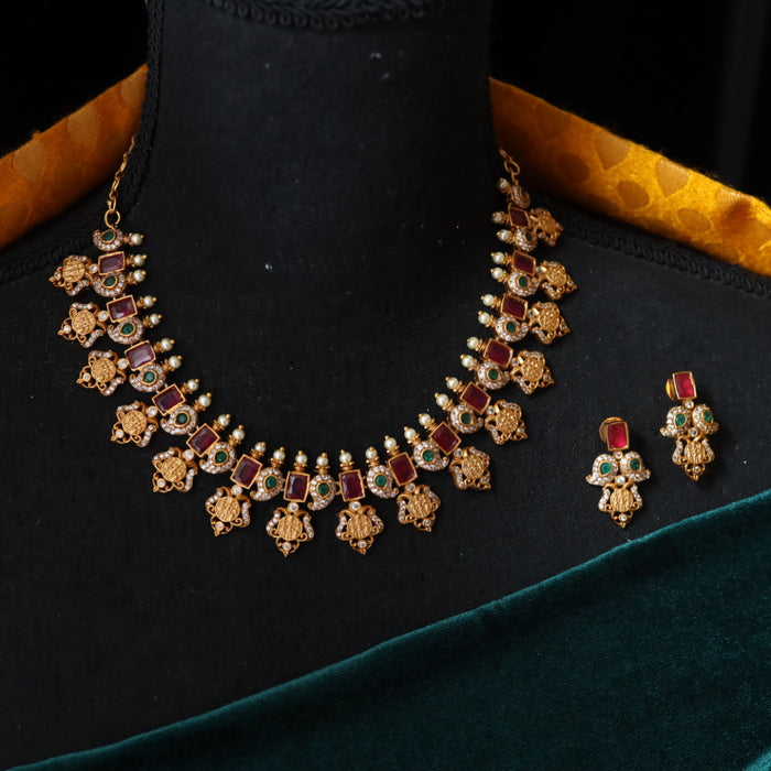 Antique short necklace earrings SS10-152