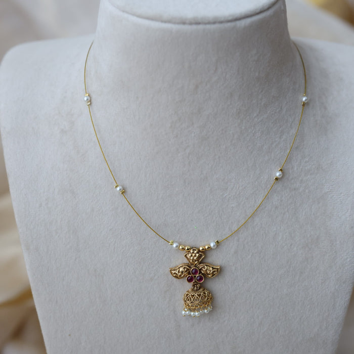 Heritage gold plated invisible short necklace IN902 (Copy)