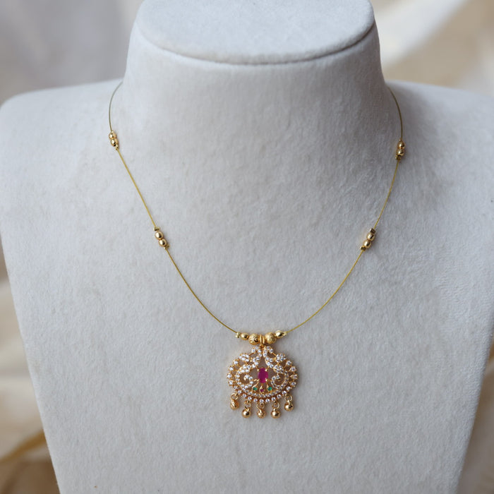 Heritage gold plated invisible short necklace IN902 (Copy)