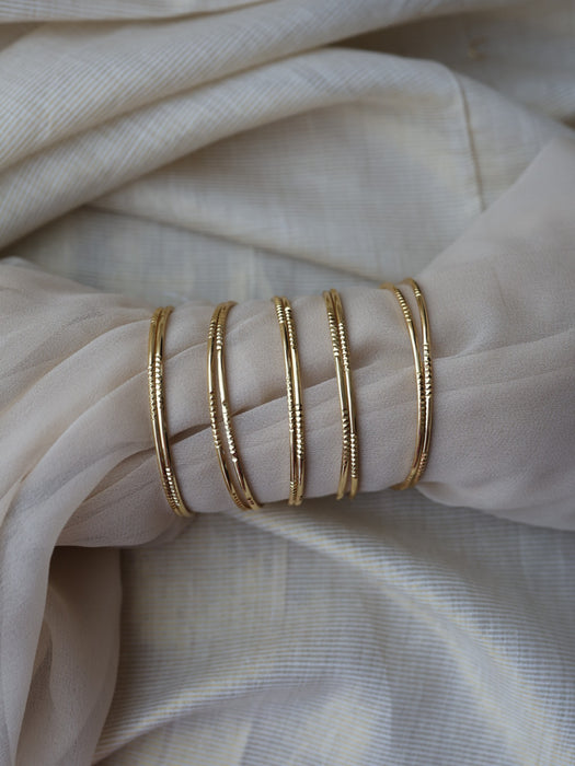 Heritage gold plated gold bangle (1 set  of 2 bangles) HB231