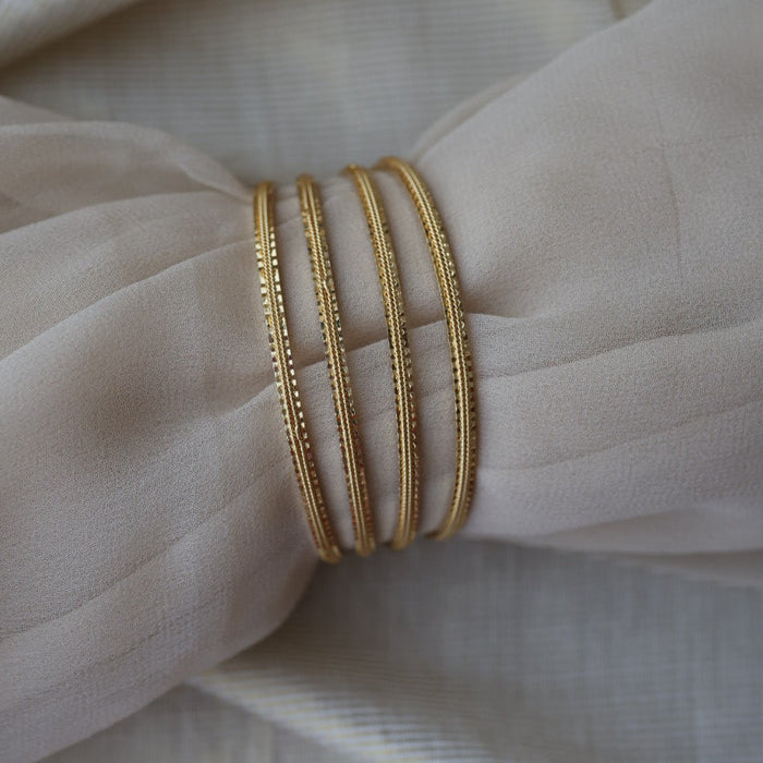 Heritage gold plated gold bangle (1 set  of 4 bangles) HB3110