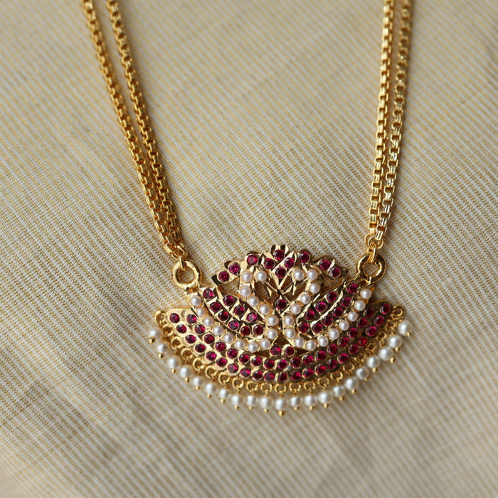 Heritage gold plated padakam necklace HP111