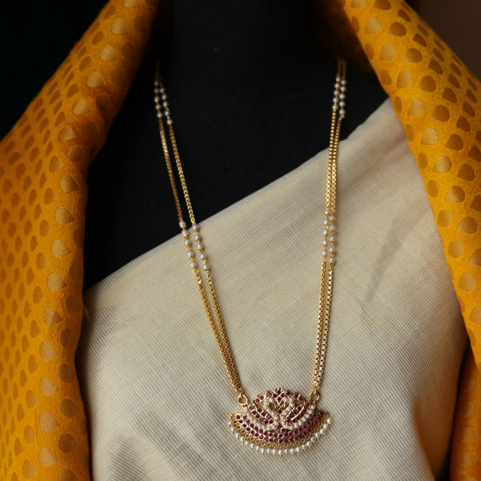 Heritage gold plated padakam necklace HP111