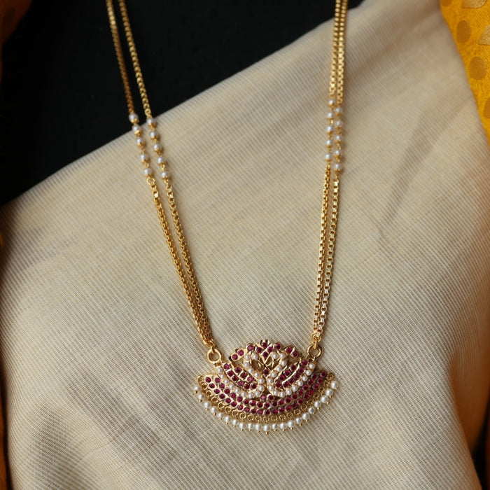 Heritage gold plated padakam necklace HP111