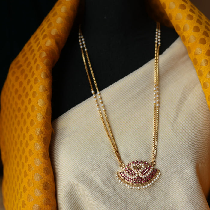 Heritage gold plated padakam necklace HP111
