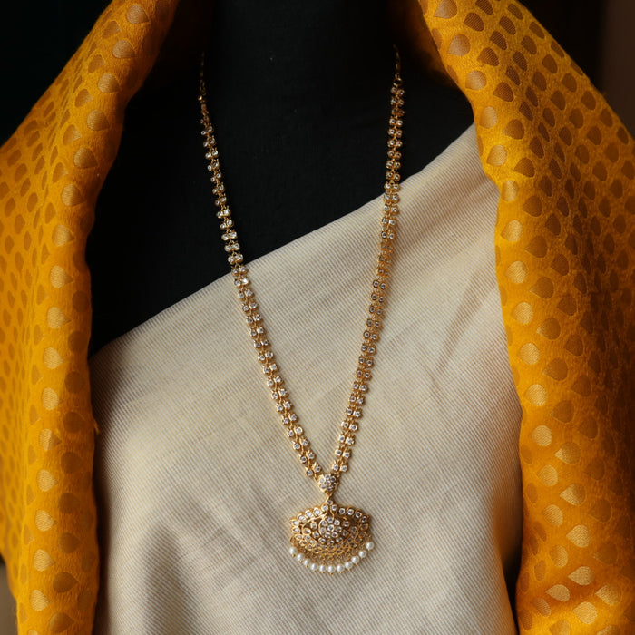 Heritage gold plated padakam long necklace HL112