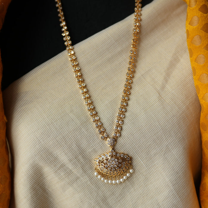 Heritage gold plated padakam long necklace HL112