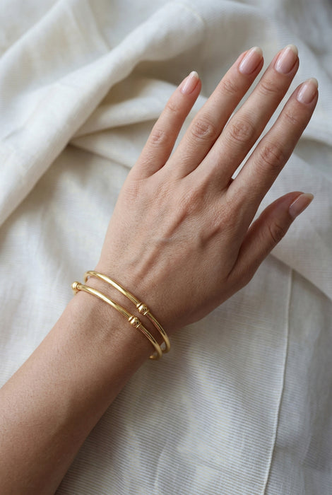 Heritage gold plated gold bangle (1 set  of 2 bangles) HB1930